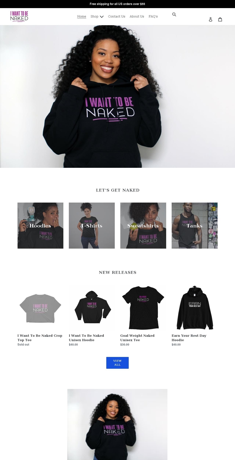 iwanttobenaked.com shopify website screenshot