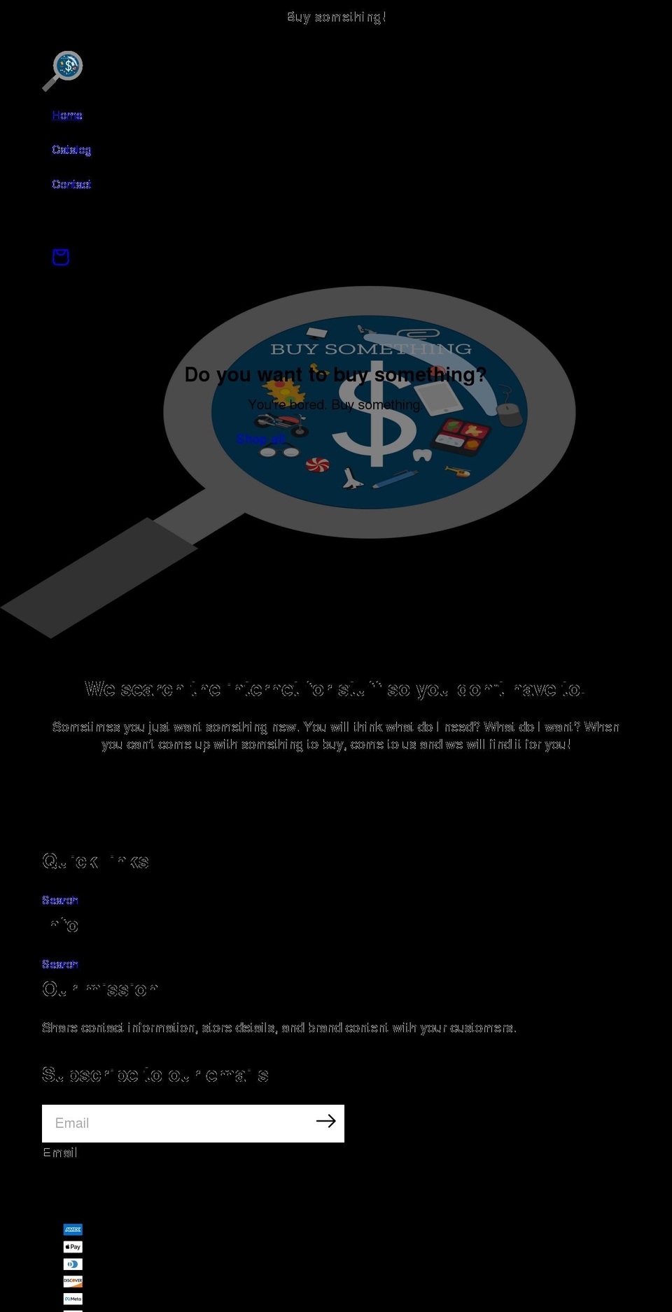 iwanttobuysomething.com shopify website screenshot