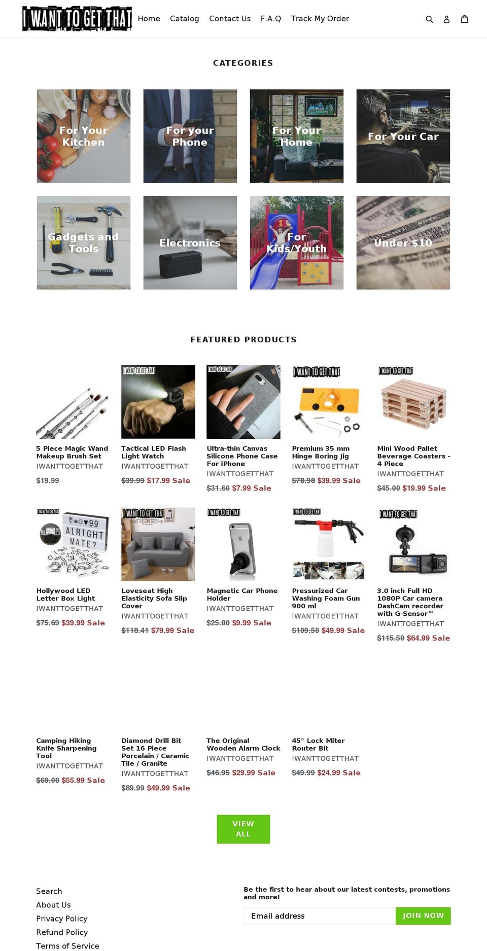iwanttogetthat.com — Shopify storefront screenshot