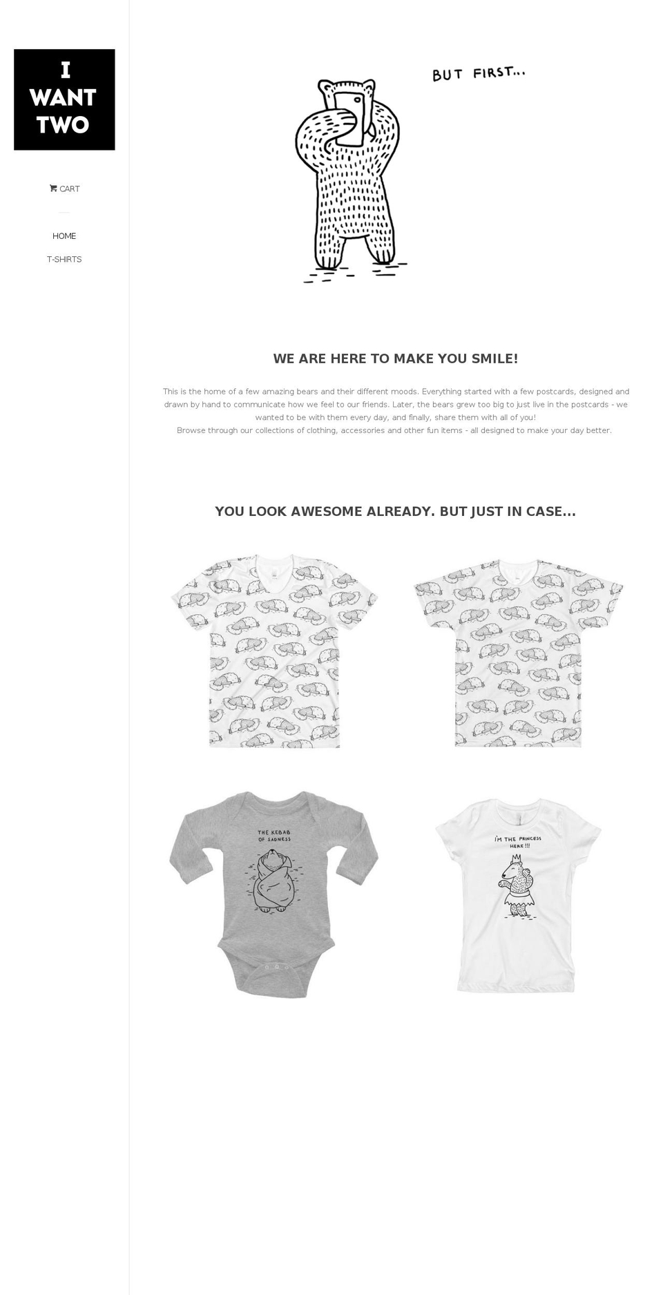 iwanttwo.com — Shopify storefront screenshot