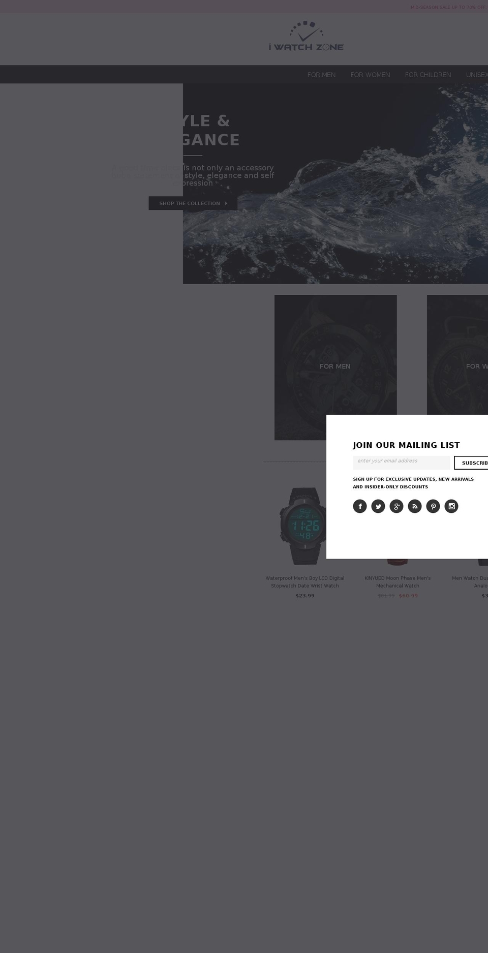 iwatchzone.com — Shopify storefront screenshot