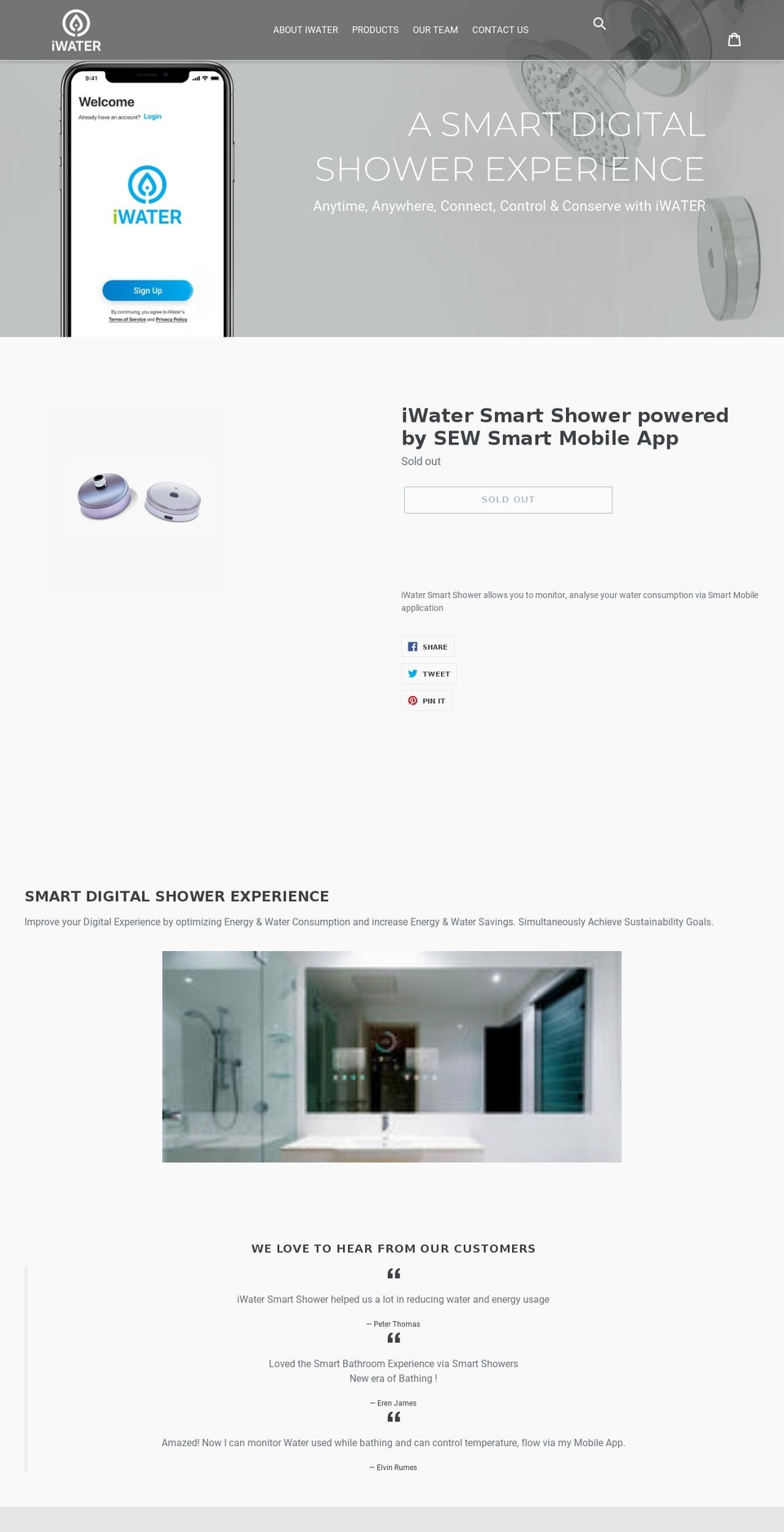 iwater.tech shopify website screenshot
