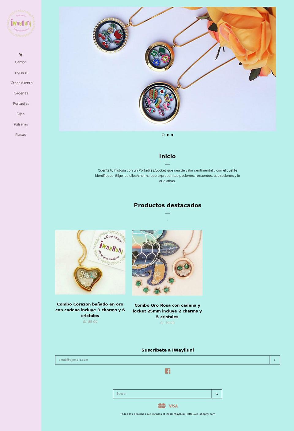 iwaylluni.com — Shopify storefront screenshot
