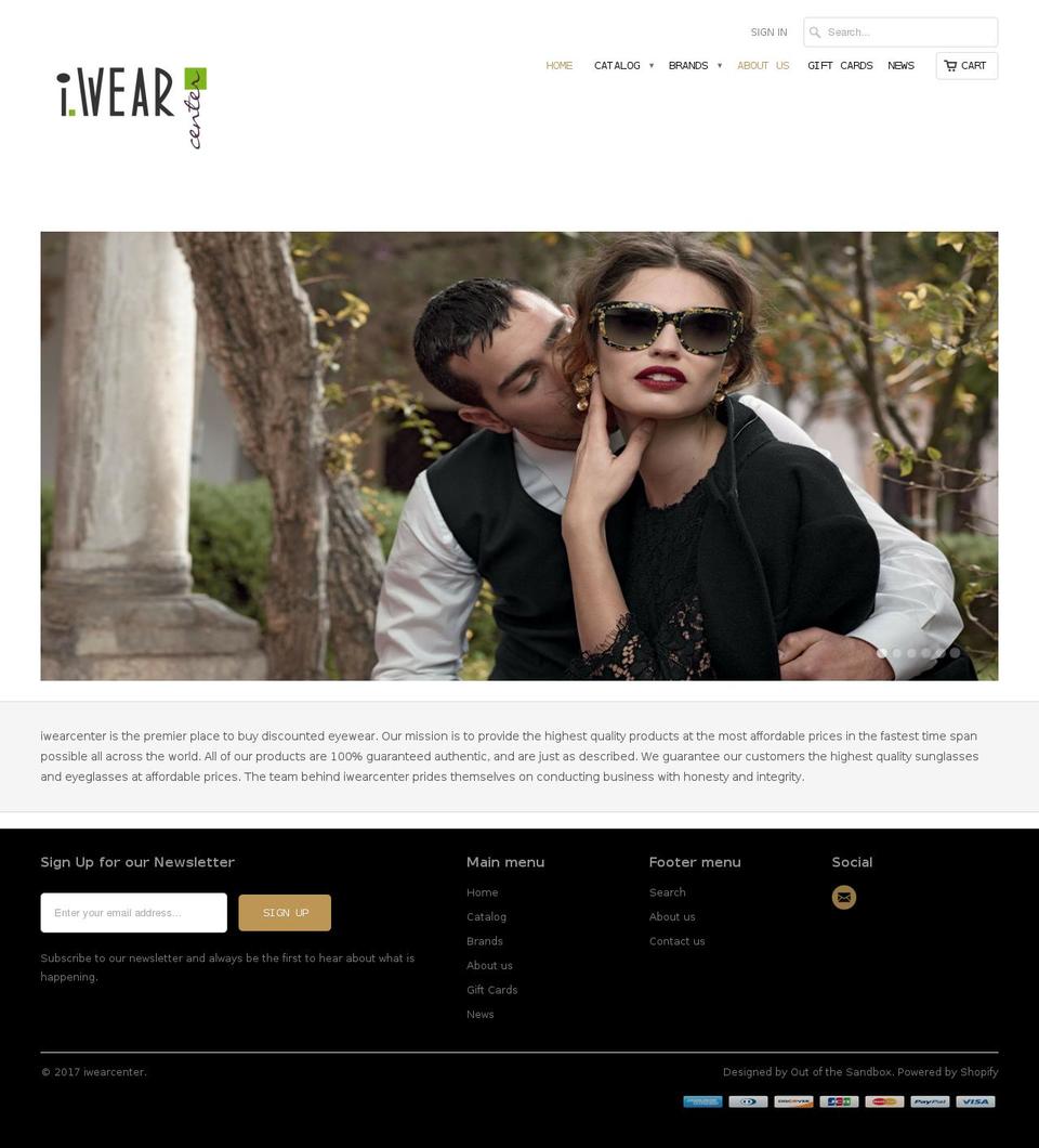 iwearcenter.com shopify website screenshot