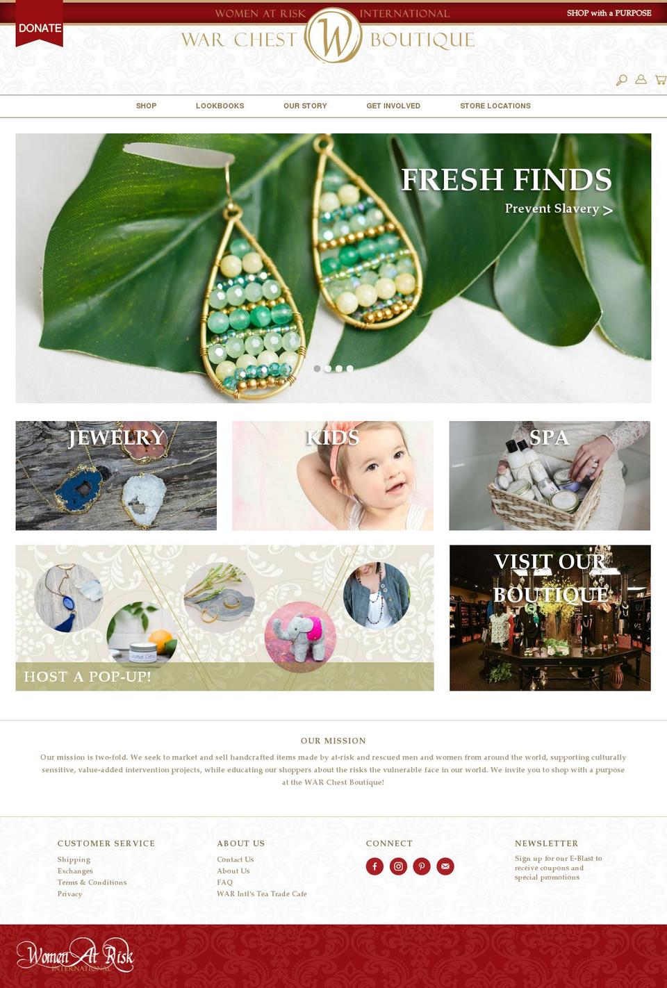 Warchest Boutique Shopify theme site example iwearchange.com