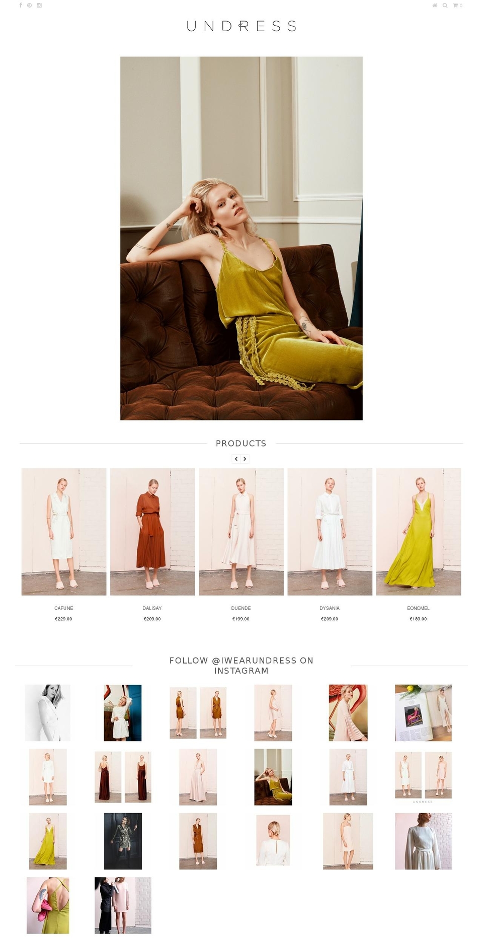 iwearundress.com shopify website screenshot