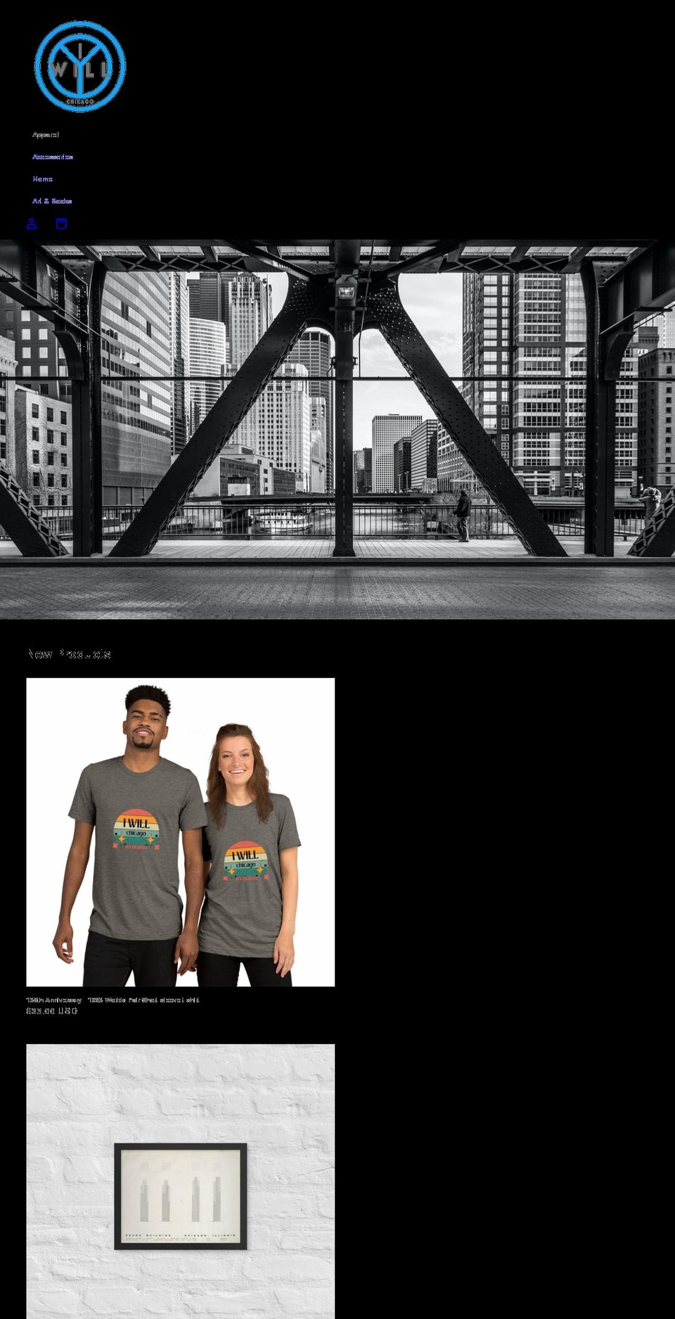 iwillchicago.com shopify website screenshot