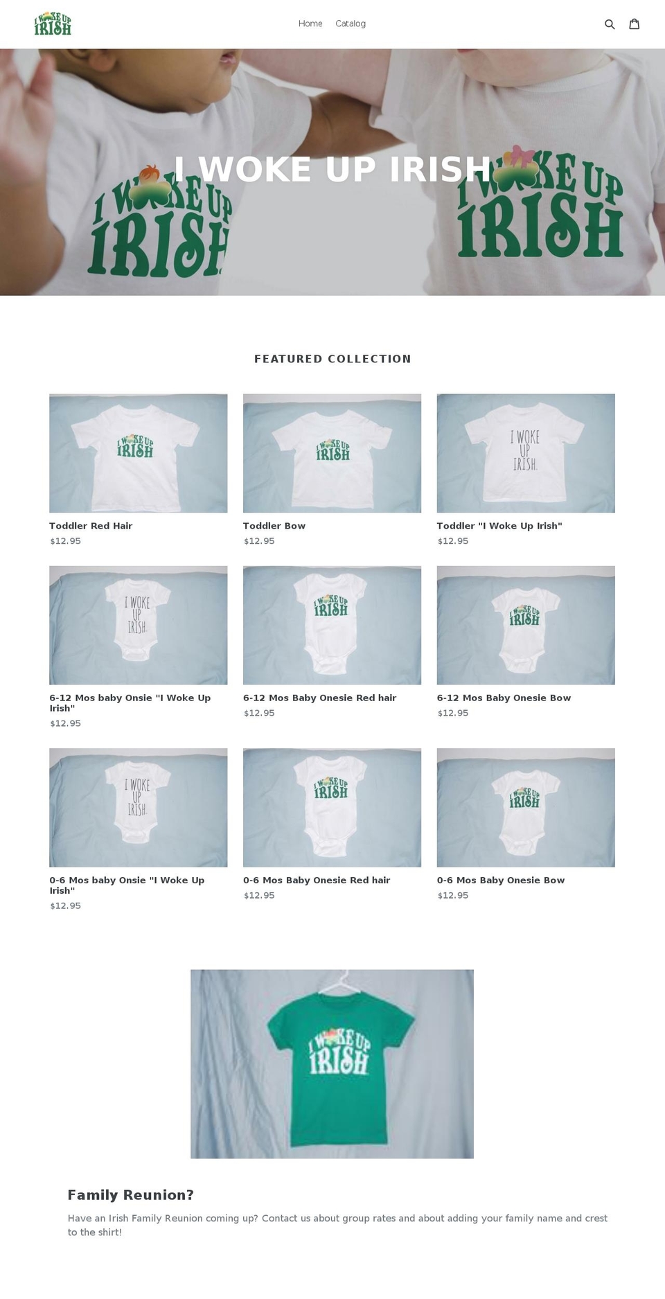 iwokeupirish.com — Shopify storefront screenshot
