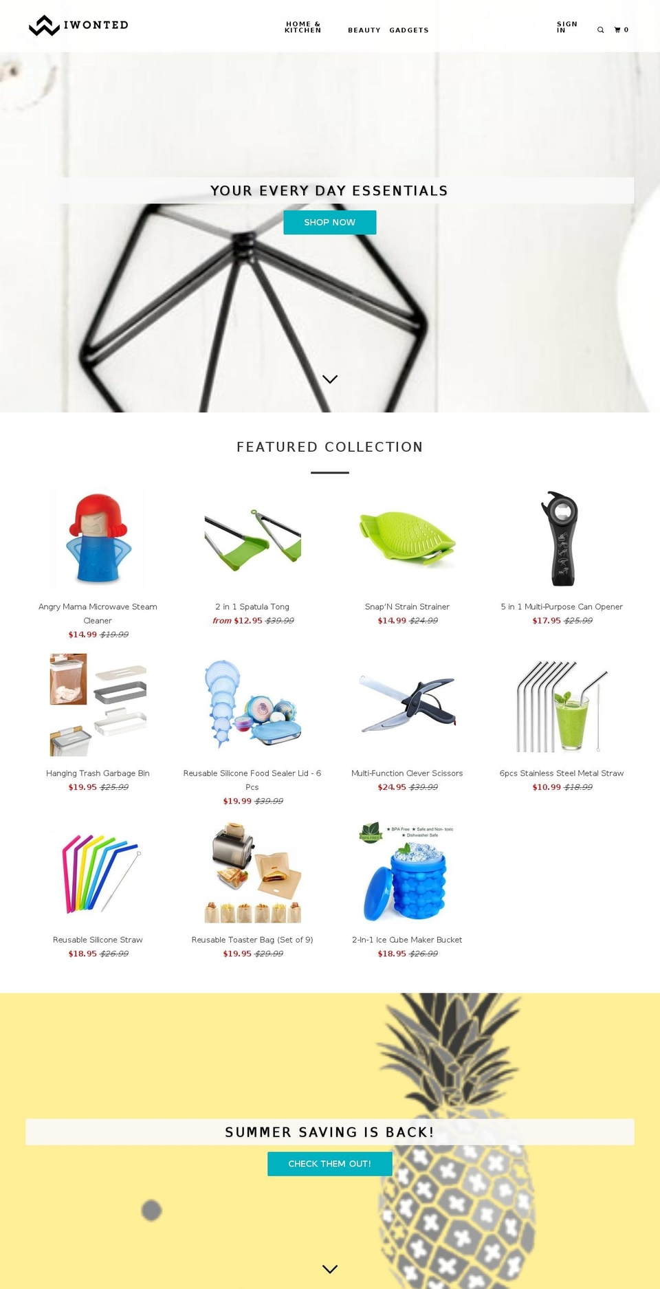 iwonted.com shopify website screenshot