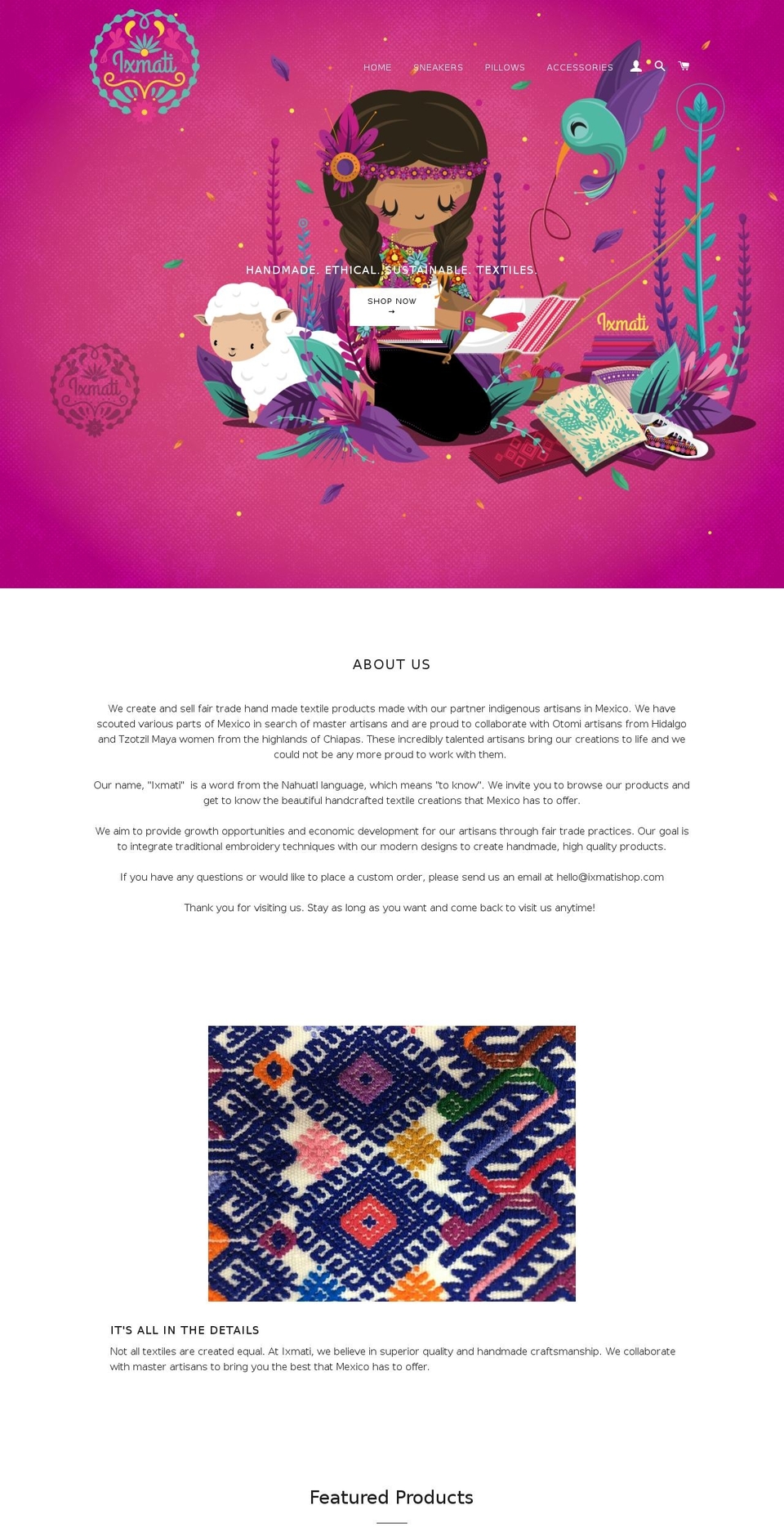 ixmatishop.com — Shopify storefront screenshot