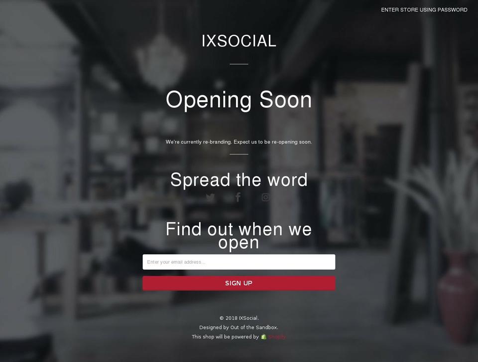 ixsocial.com — Shopify storefront screenshot