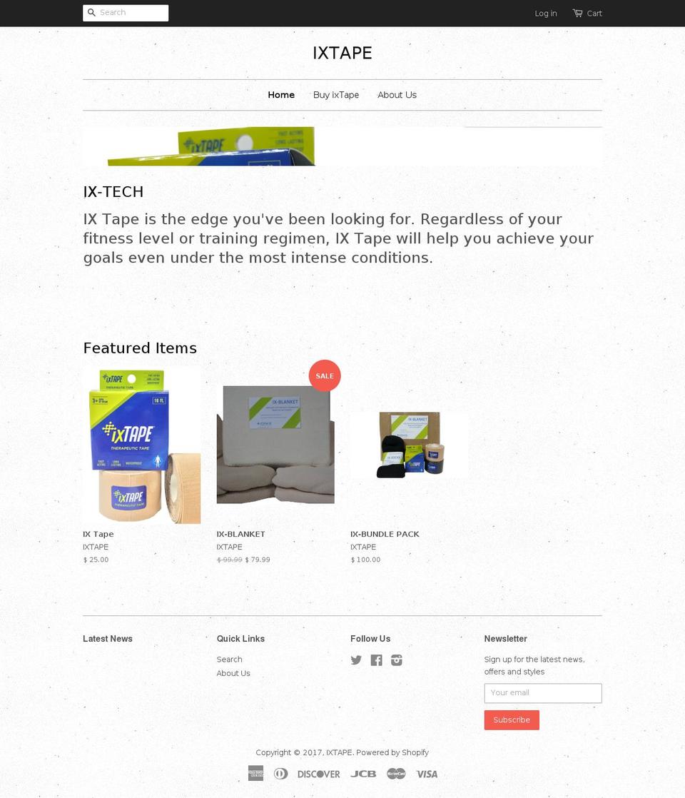 ixtape.com shopify website screenshot