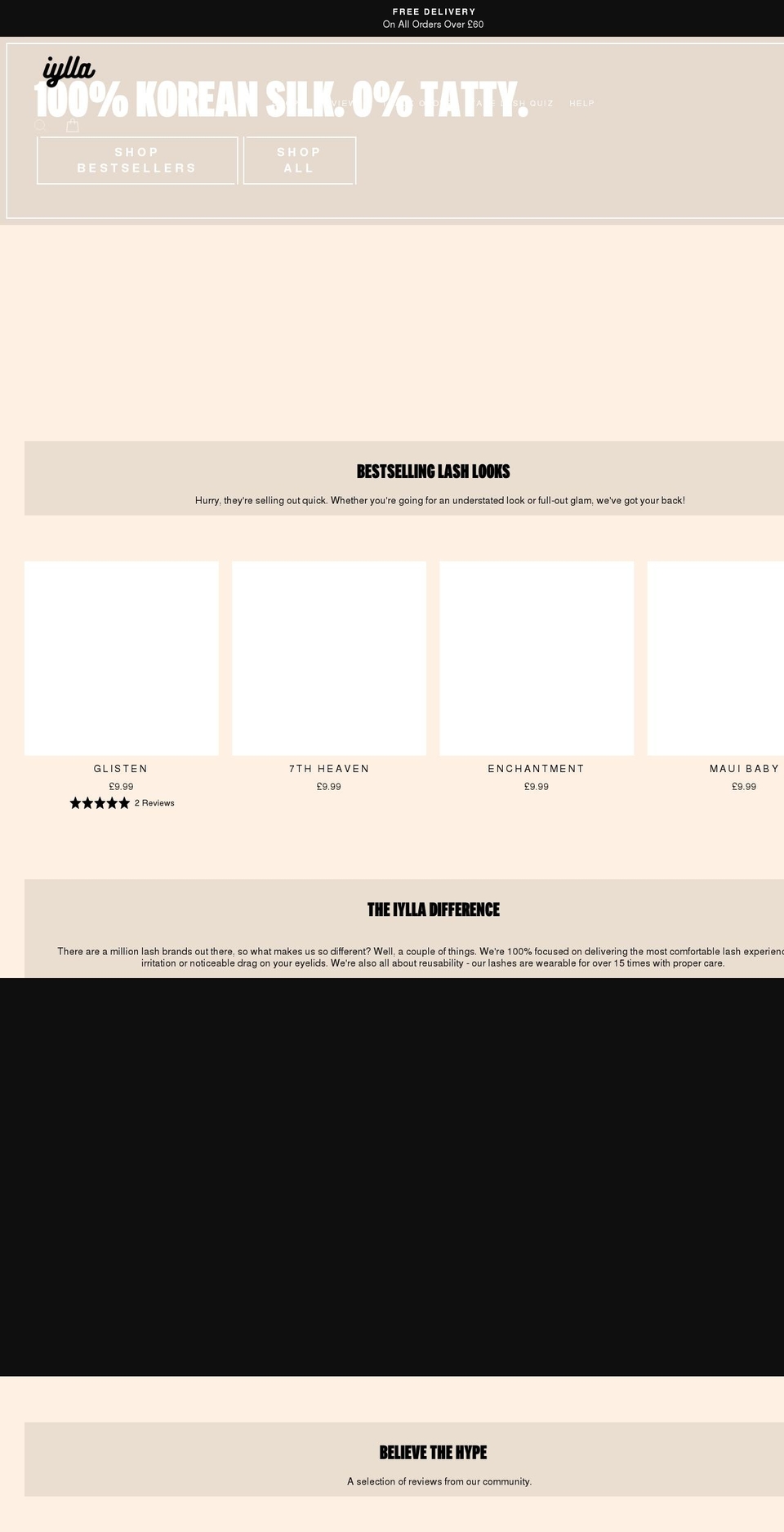 iylla.com shopify website screenshot