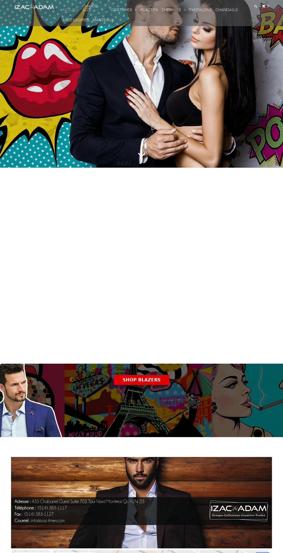 izacetadam.com shopify website screenshot