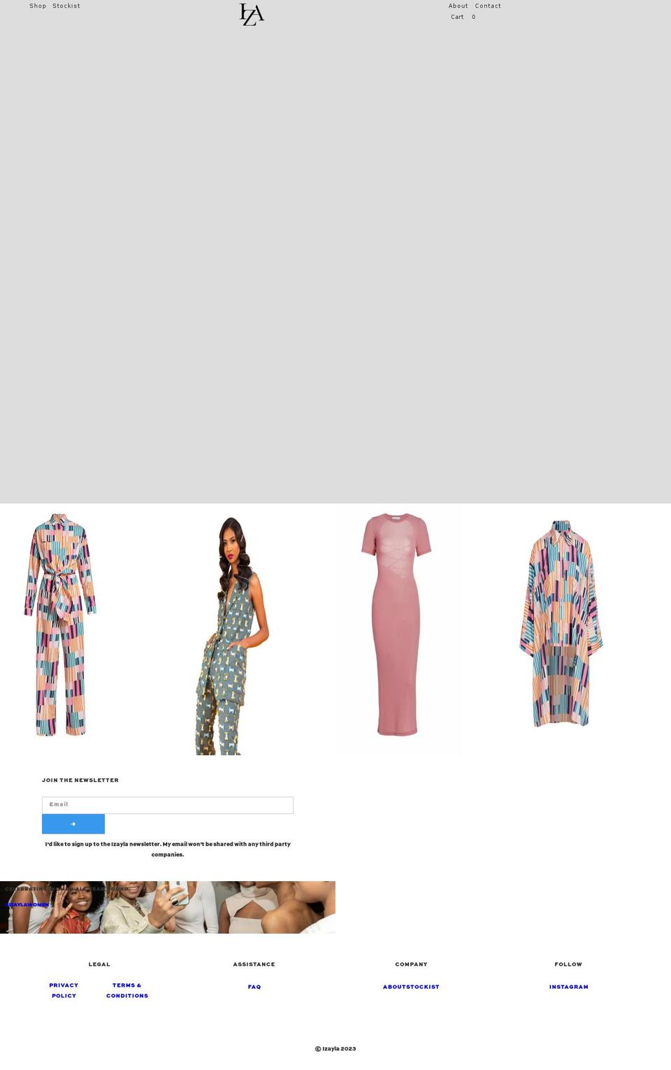 izayla.us shopify website screenshot