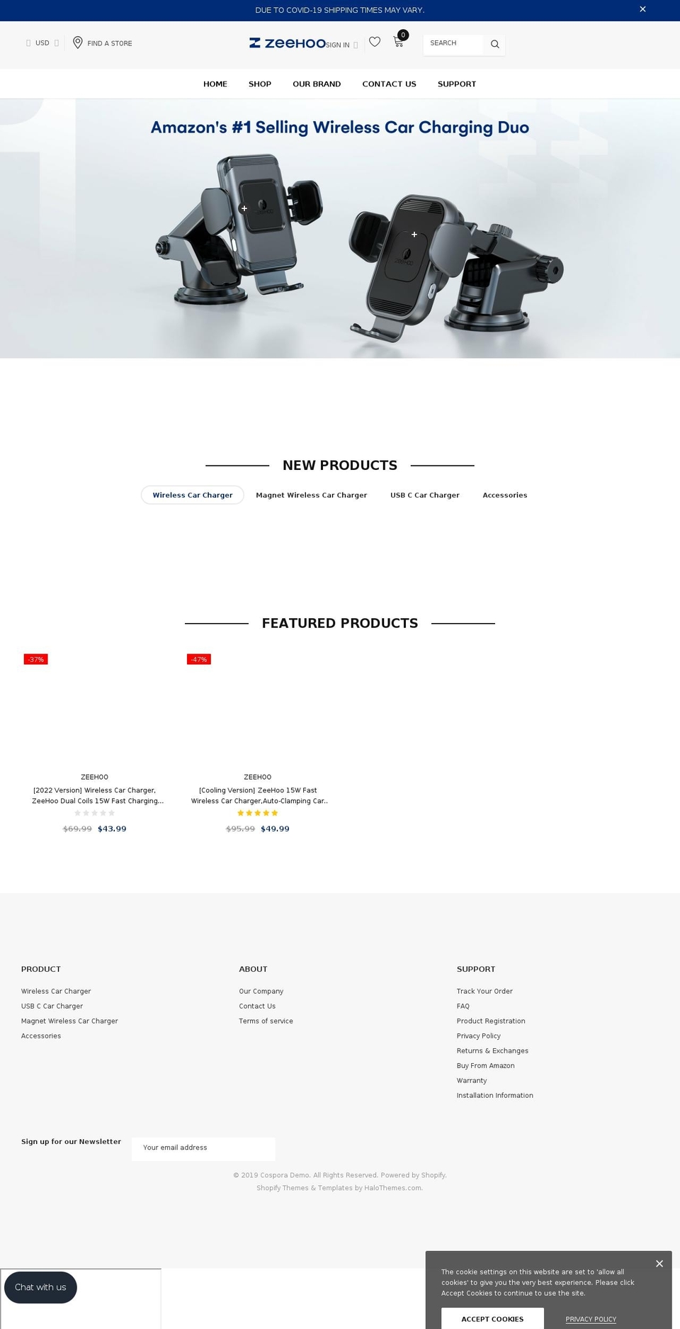 Cos theme Shopify theme site example izeehoo.com