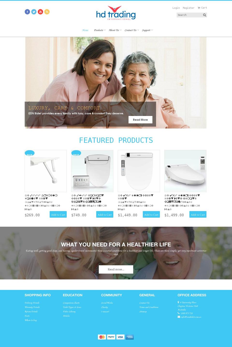 izenbidet.myshopify.com shopify website screenshot