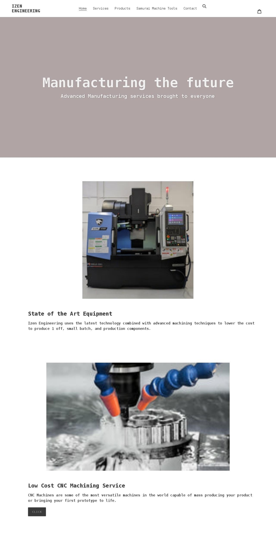 izenengineering.com shopify website screenshot