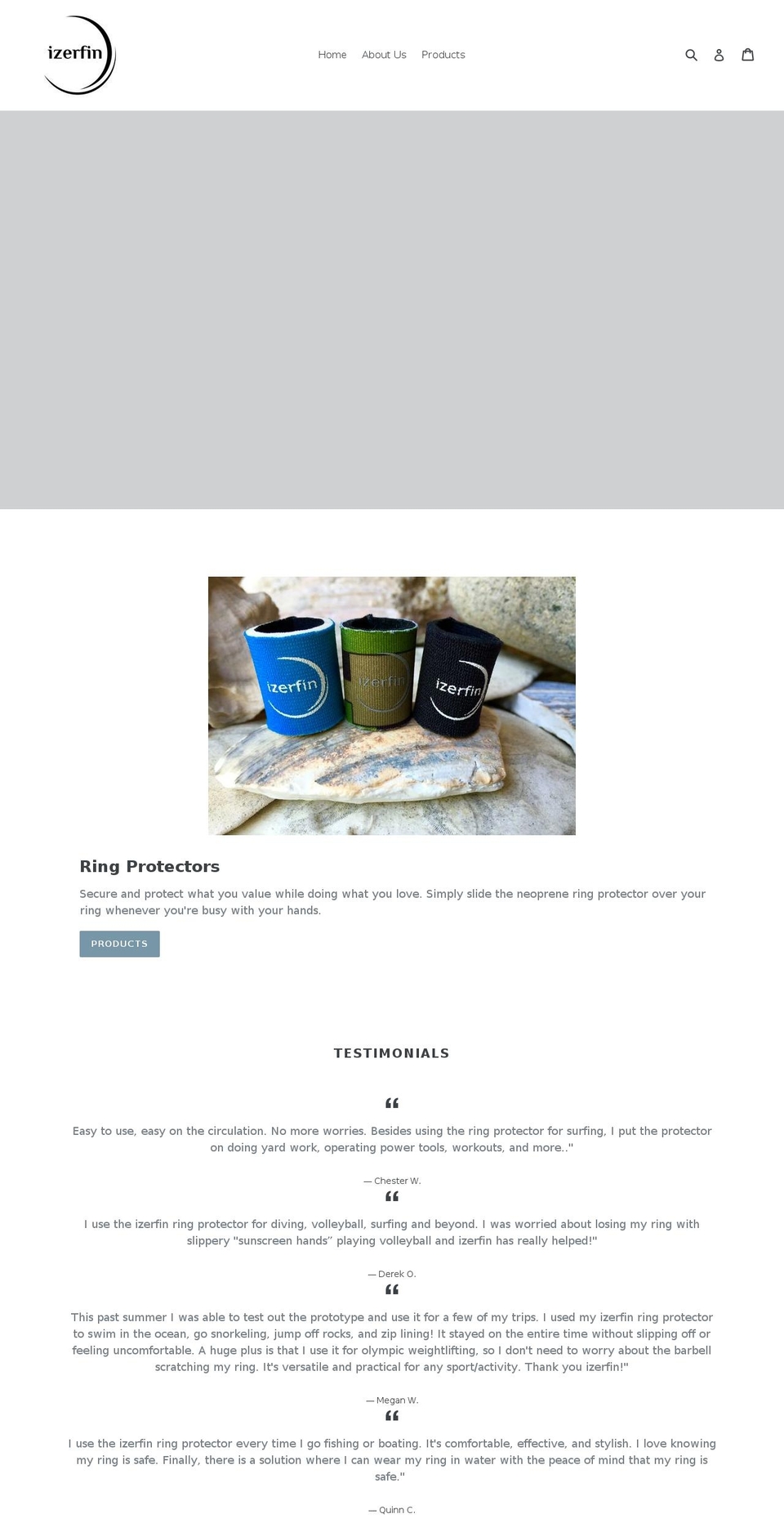 izerfin.com shopify website screenshot