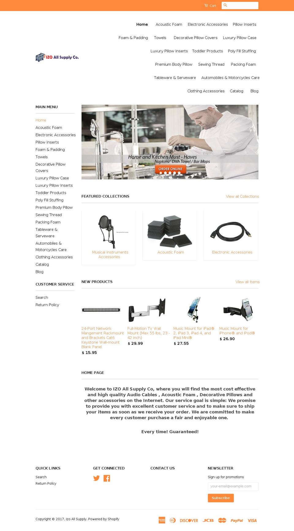 izoallsupply.com shopify website screenshot