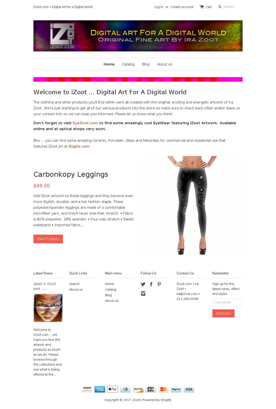 izoot.com shopify website screenshot