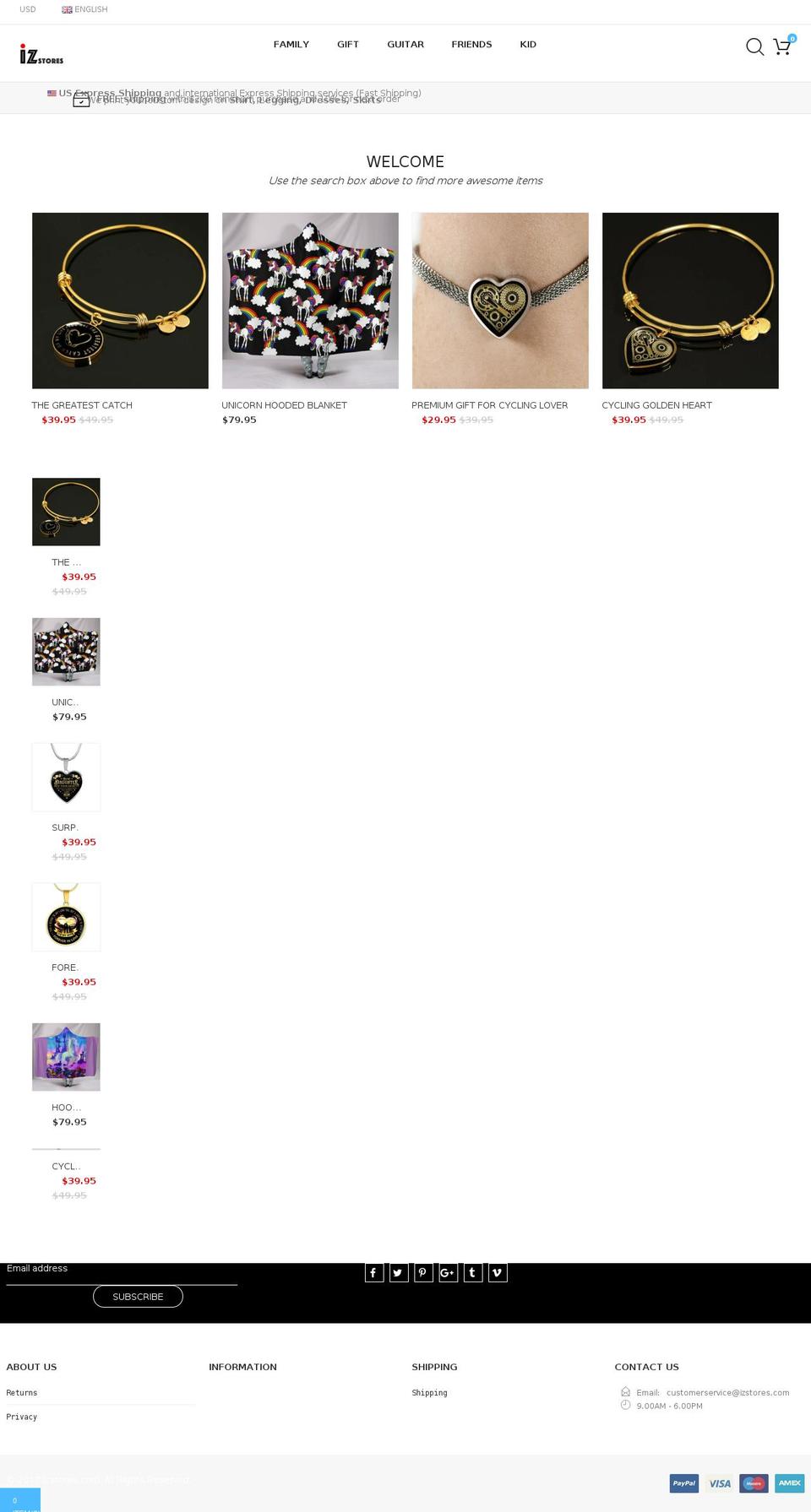 izstores.com — Shopify storefront screenshot