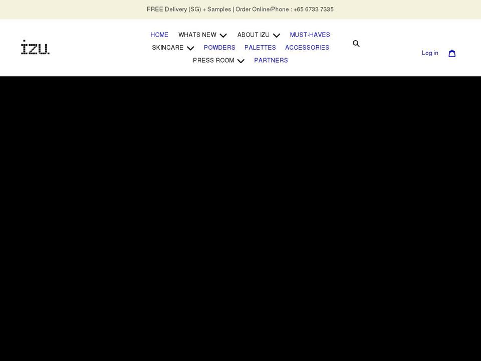 izuskincare.com shopify website screenshot