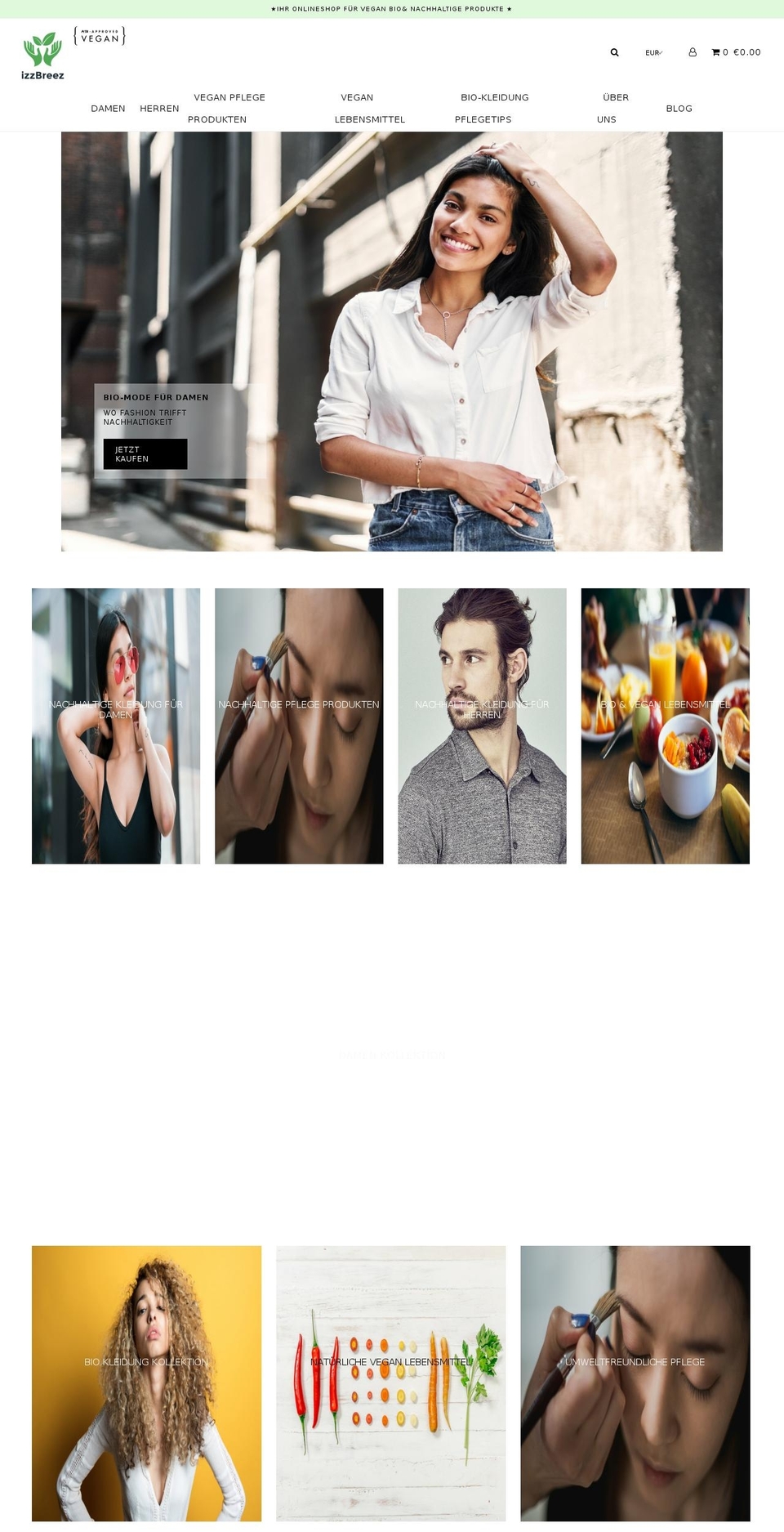 izzbreez.com — Shopify storefront screenshot