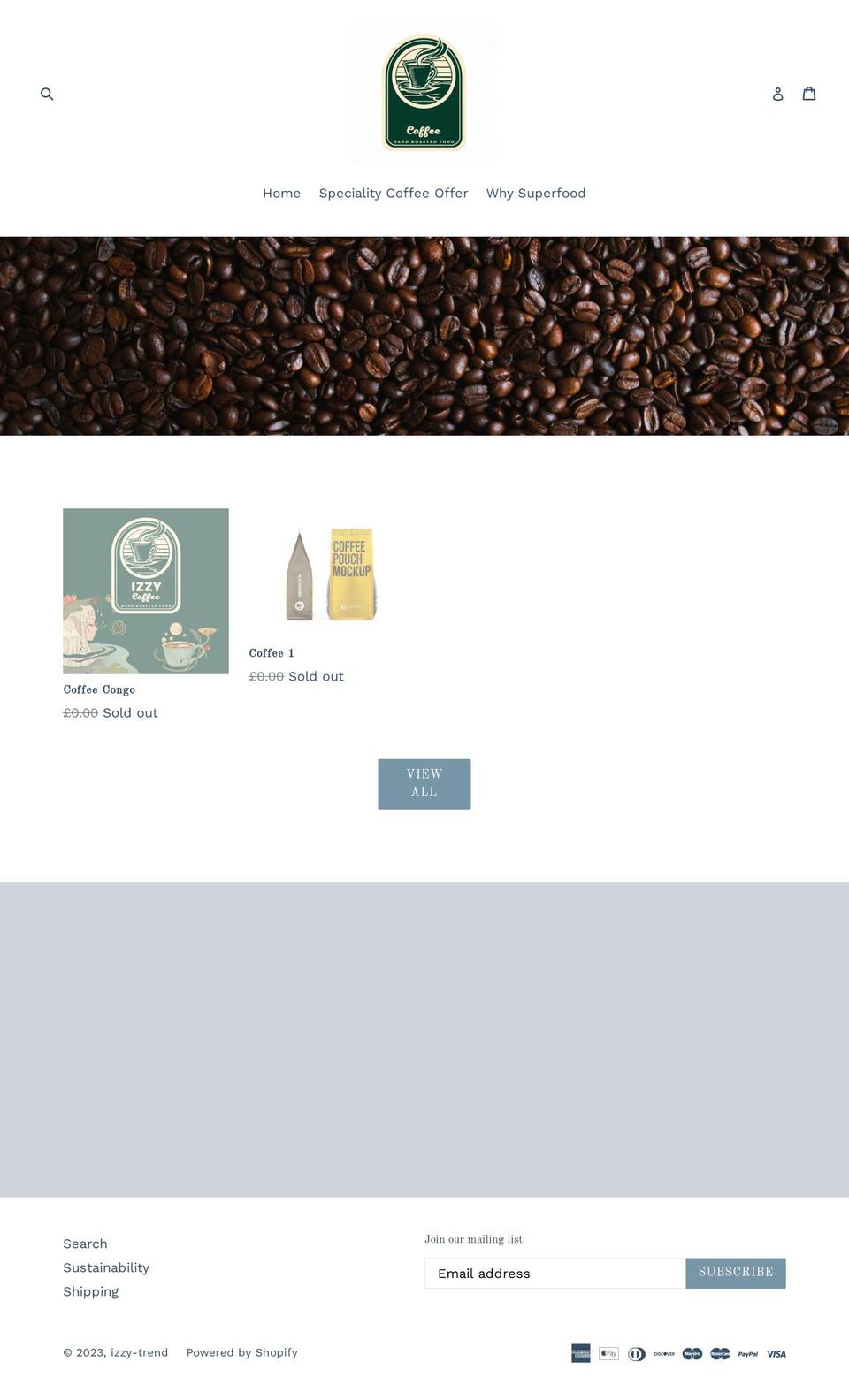 izzy.shop shopify website screenshot