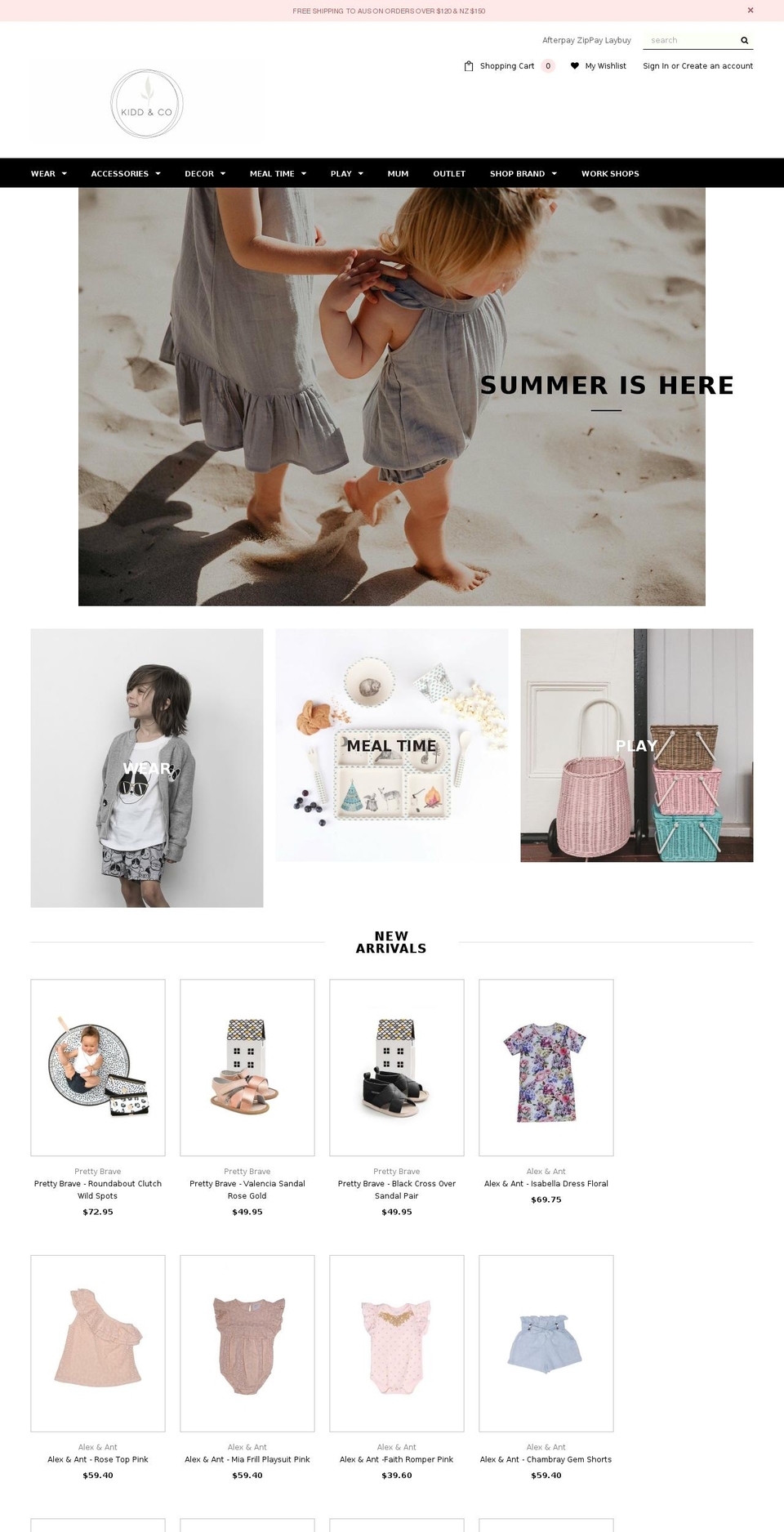 izzyandpea.com shopify website screenshot
