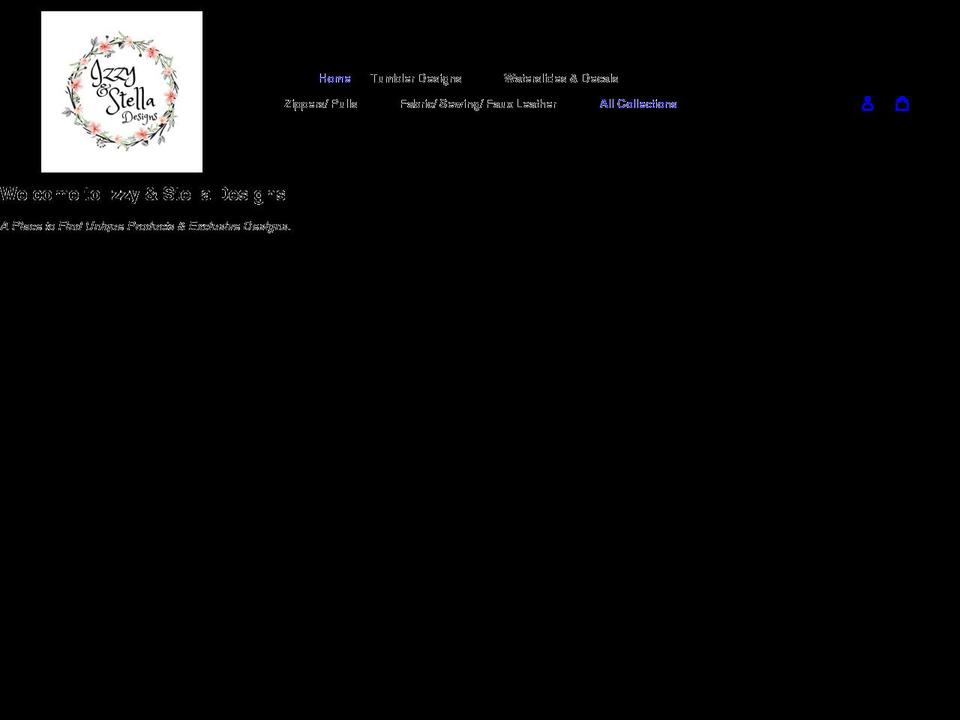 izzyandstelladesigns.com shopify website screenshot