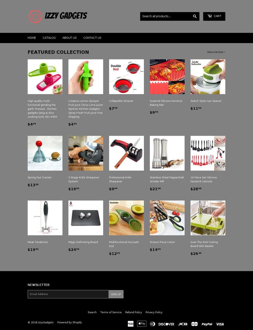 izzygadgets.com — Shopify storefront screenshot