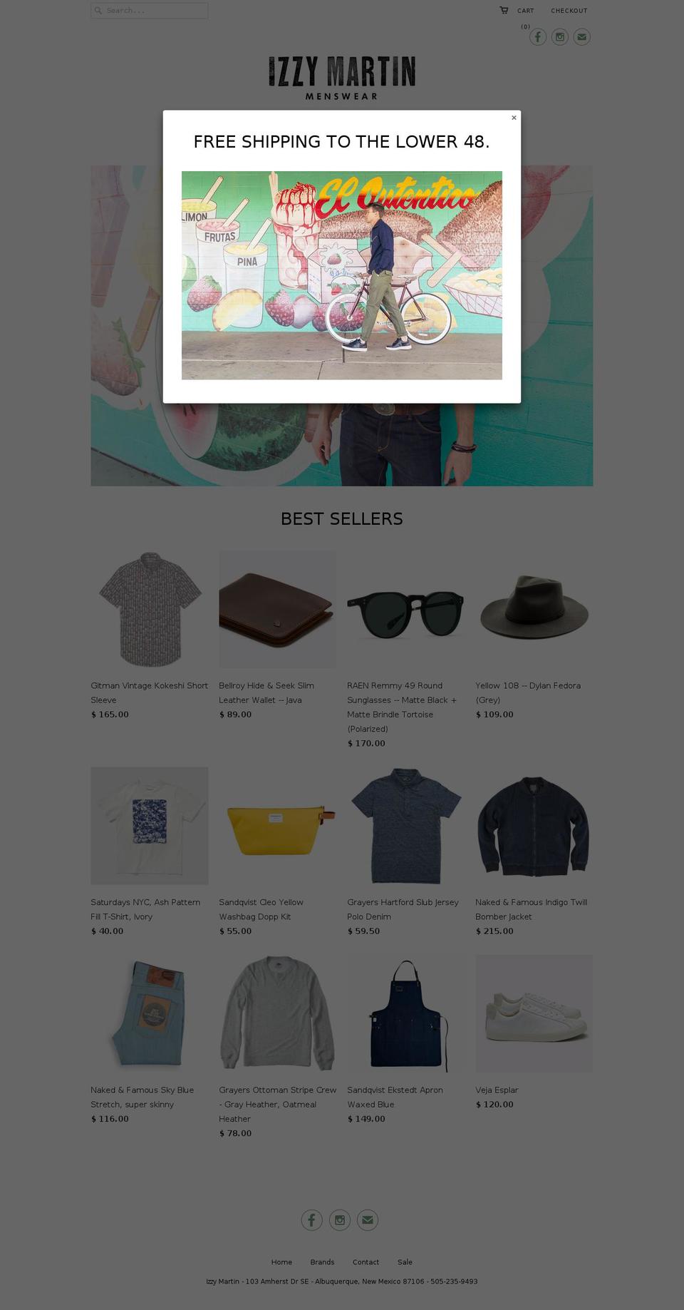 izzymartinonline.net shopify website screenshot
