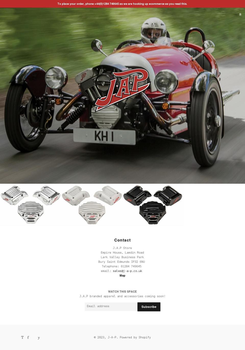 j-a-p.co.uk shopify website screenshot