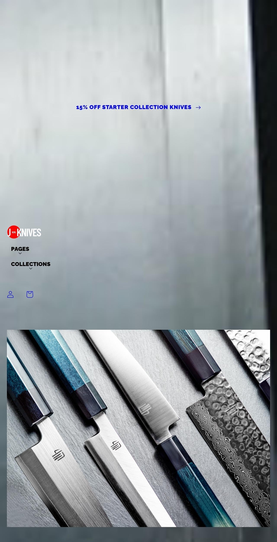 j-knives.com shopify website screenshot