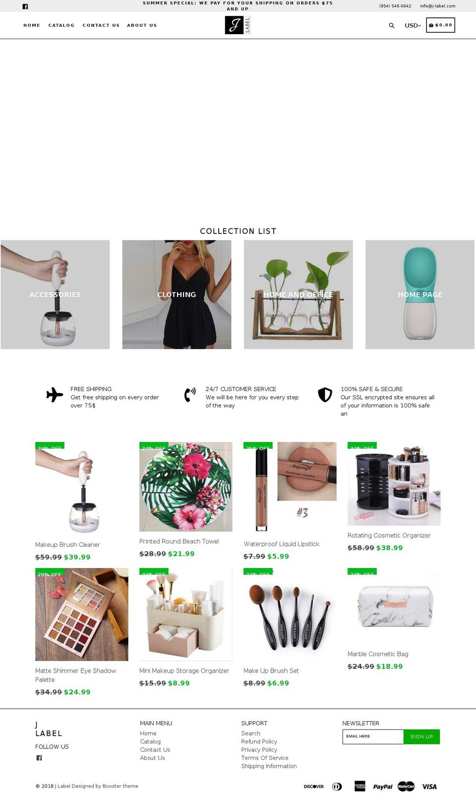 j-label.com — Shopify storefront screenshot