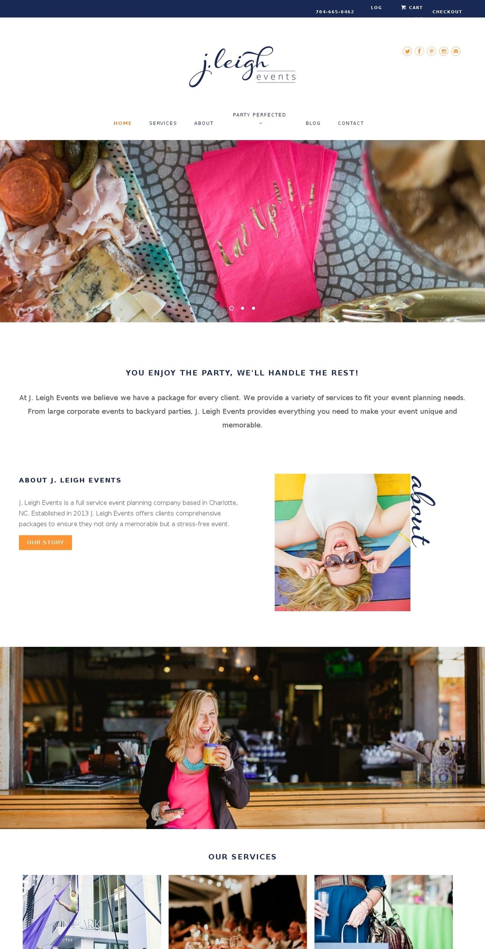 j-leigh.com shopify website screenshot