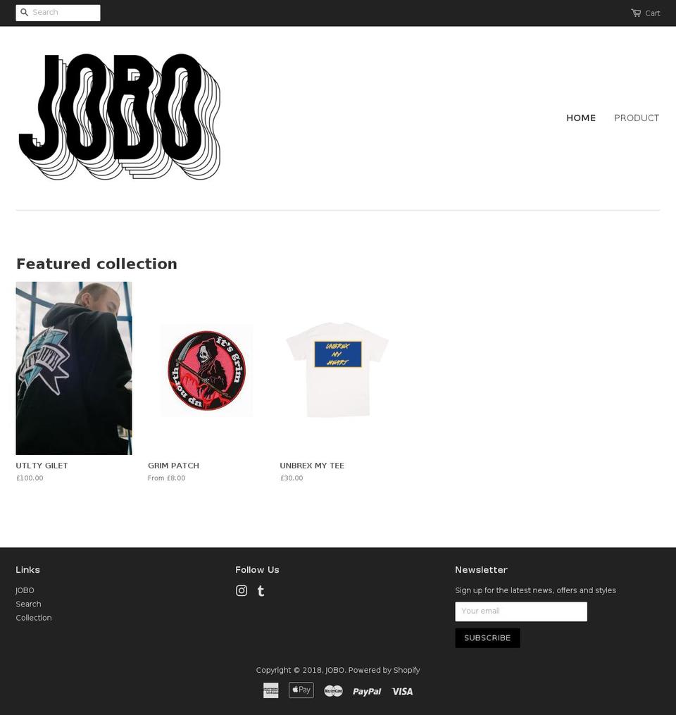 j-obo.com shopify website screenshot