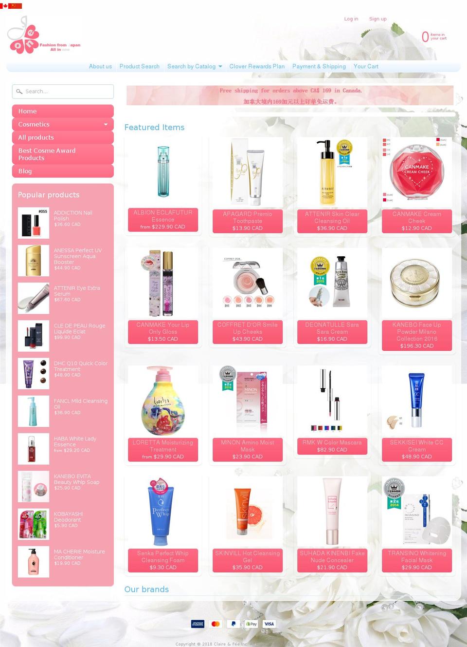 j-one.ca shopify website screenshot