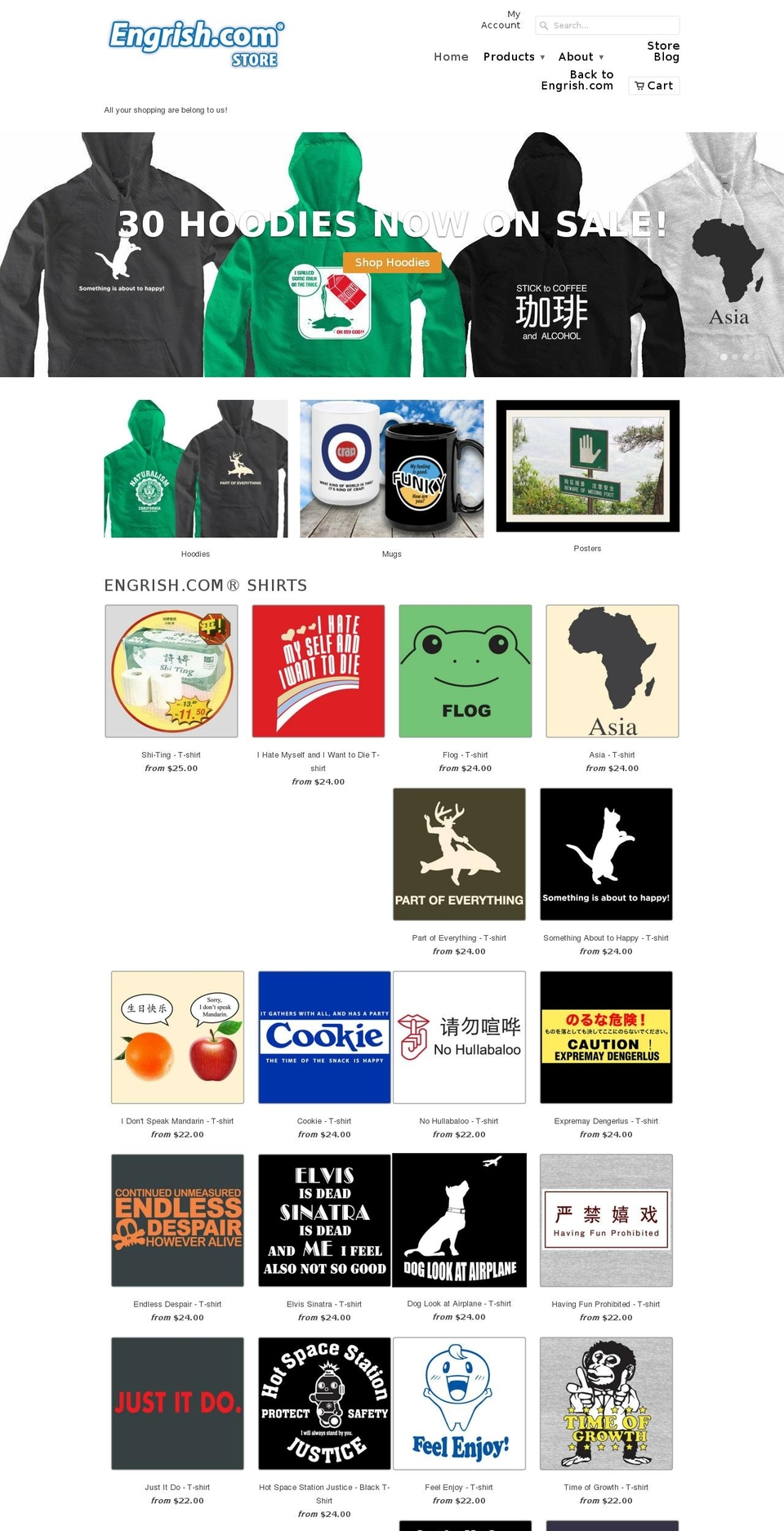 j-tees.com — Shopify storefront screenshot