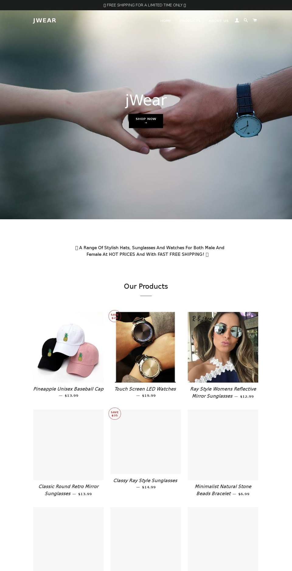 j-wear.com — Shopify storefront screenshot