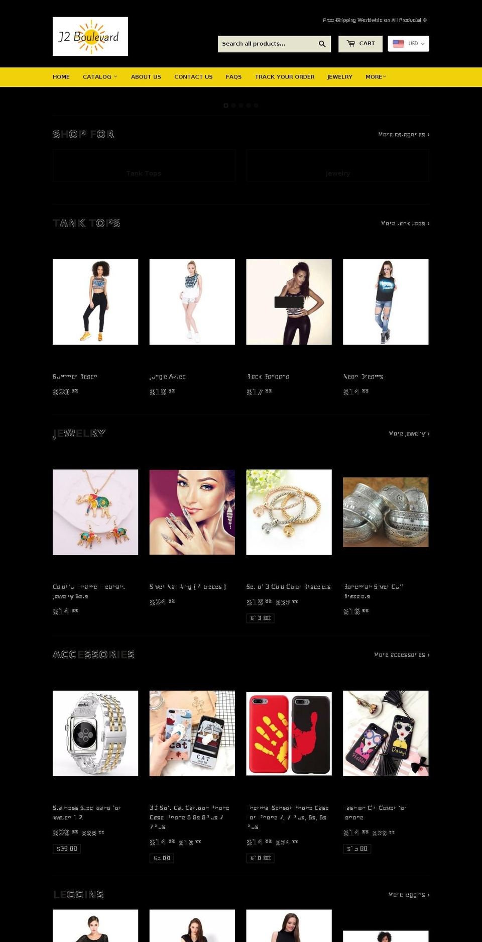 j2boulevard.com — Shopify storefront screenshot