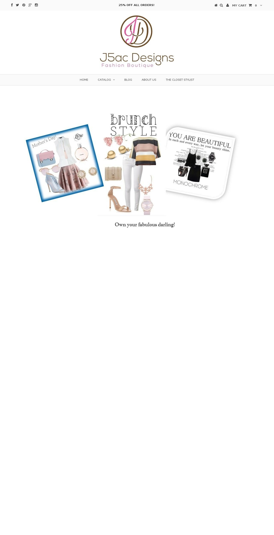 j5acdesigns.com shopify website screenshot