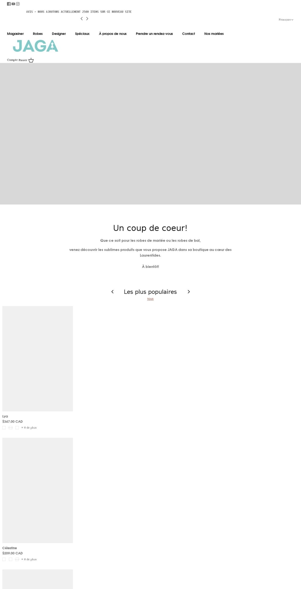 ja-ga.com shopify website screenshot