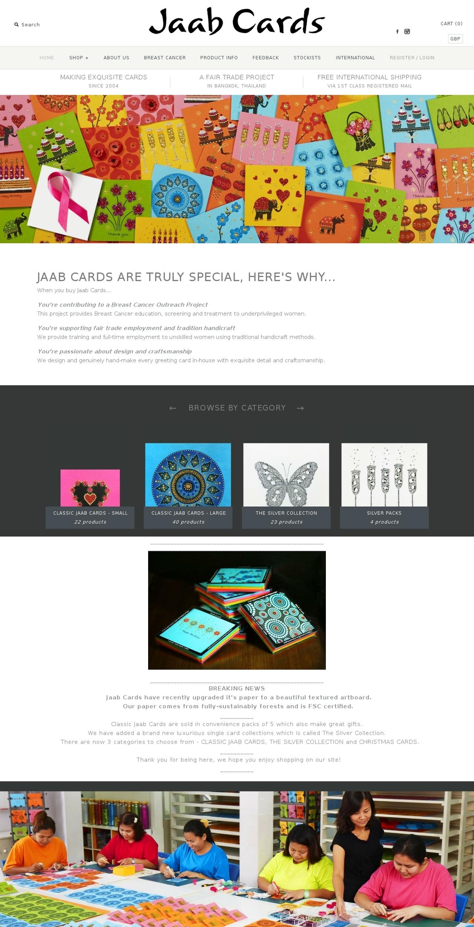 jaabcards.com shopify website screenshot