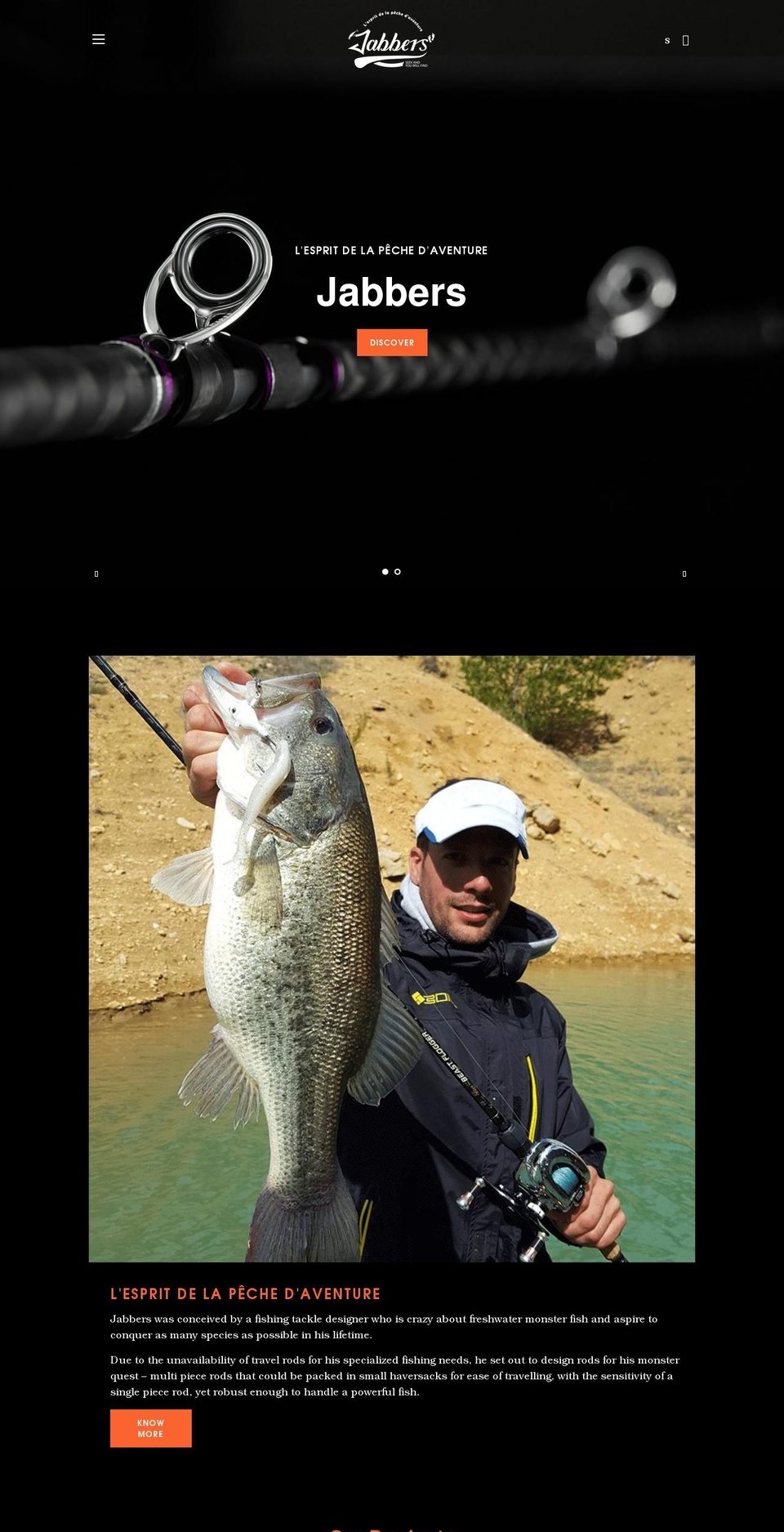 jabbers-fishing.com shopify website screenshot