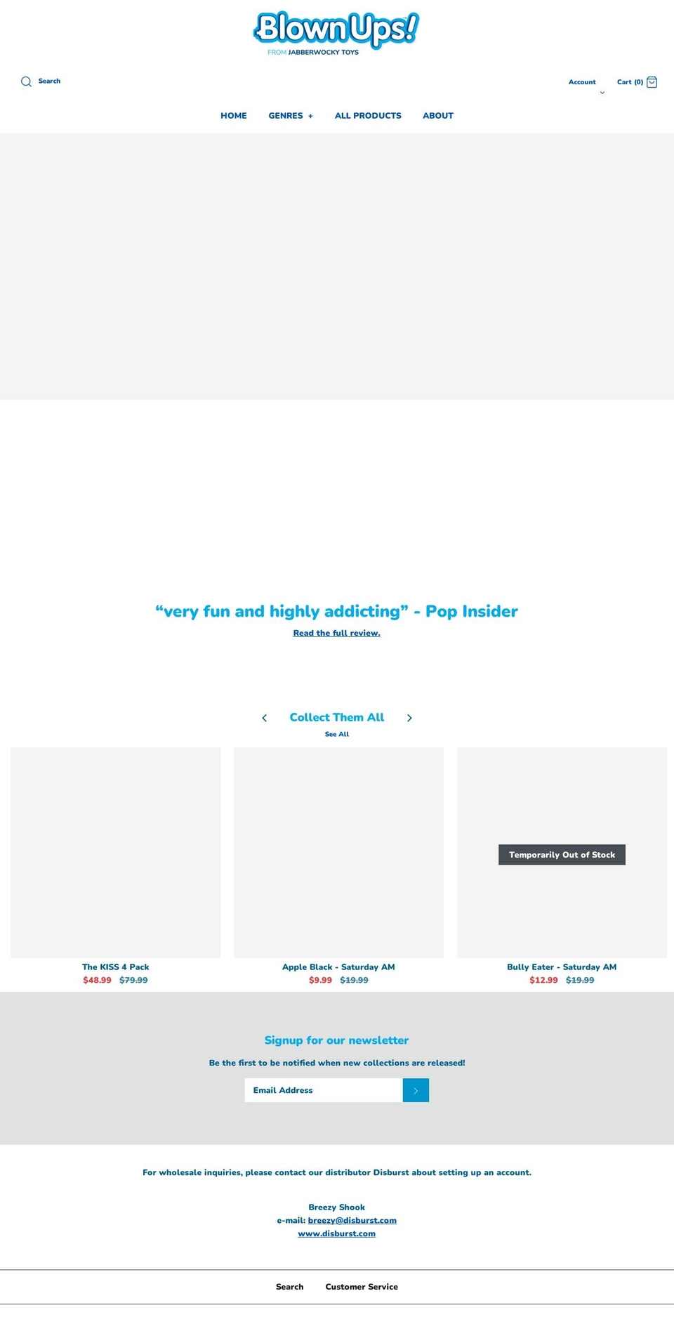 jabberwockytoys.com shopify website screenshot
