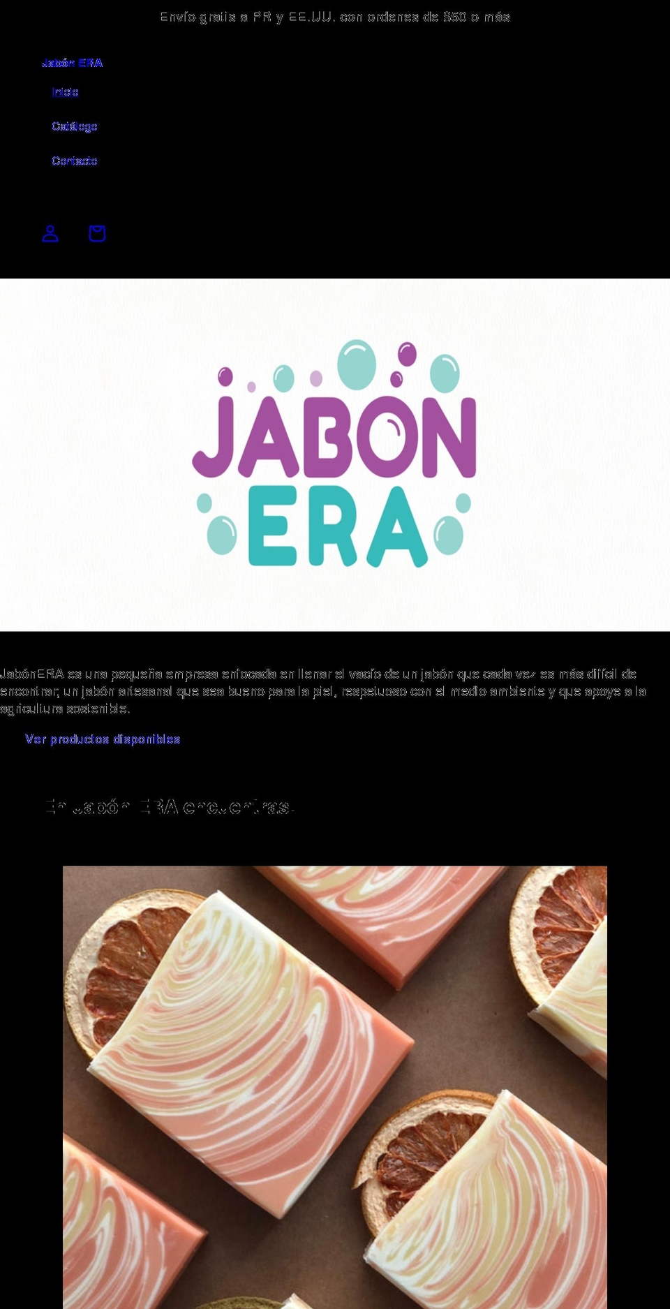 jabonerapr.com shopify website screenshot