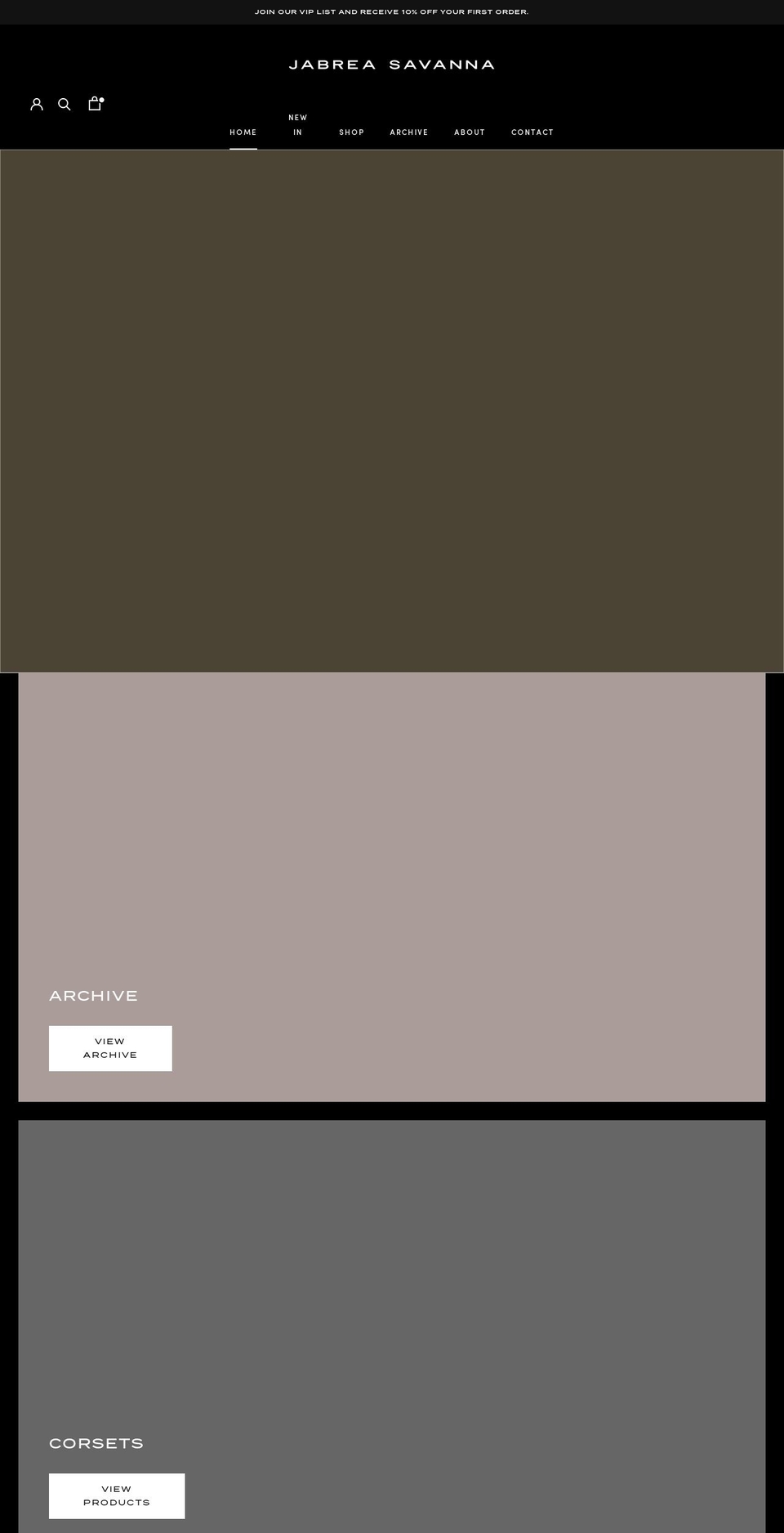 jabreasavanna.com shopify website screenshot
