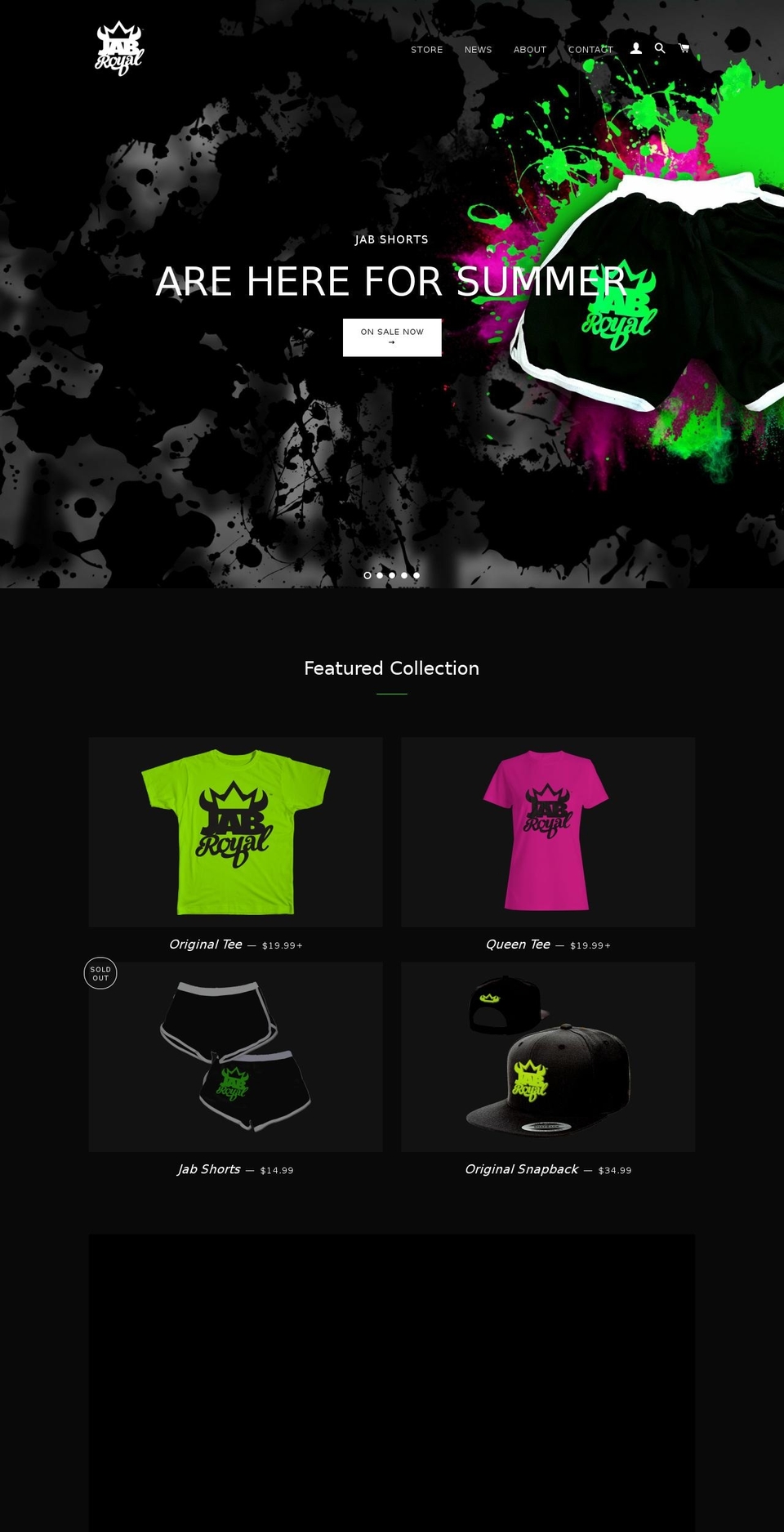 jabroyal.com — Shopify storefront screenshot